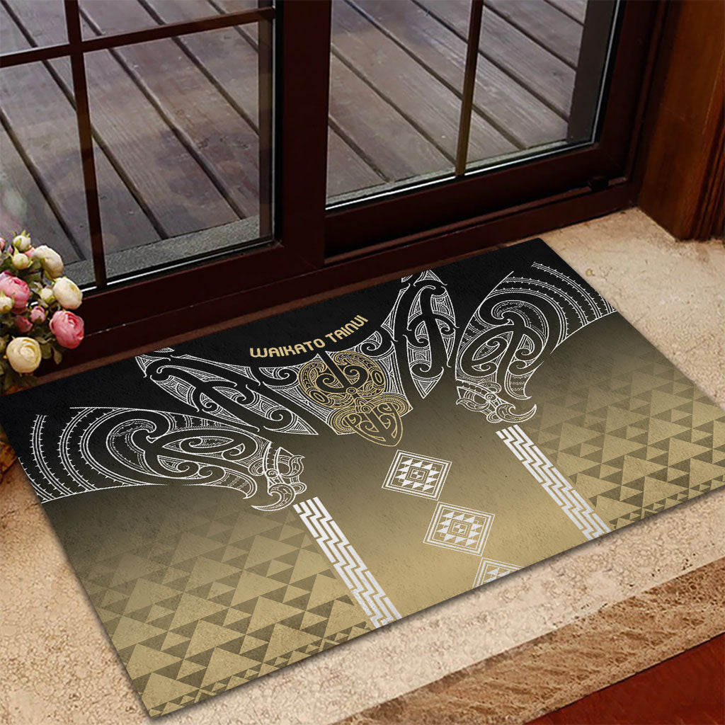 Aotearoa Maori Iwi Heritage Rubber Doormat Waikato Tainui Parauri LT7 - Polynesian Pride