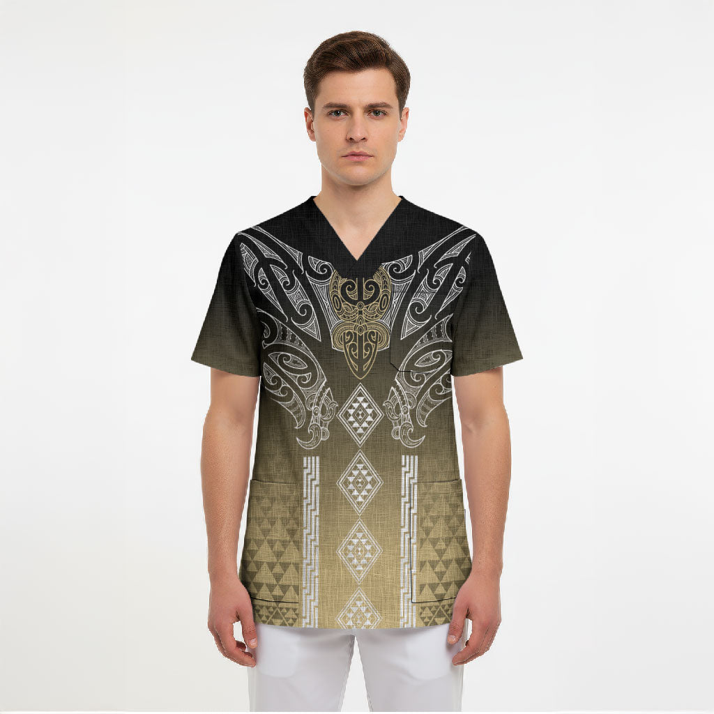 Aotearoa Maori Iwi Heritage Scrub Top Waikato Tainui Parauri LT7 - Polynesian Pride