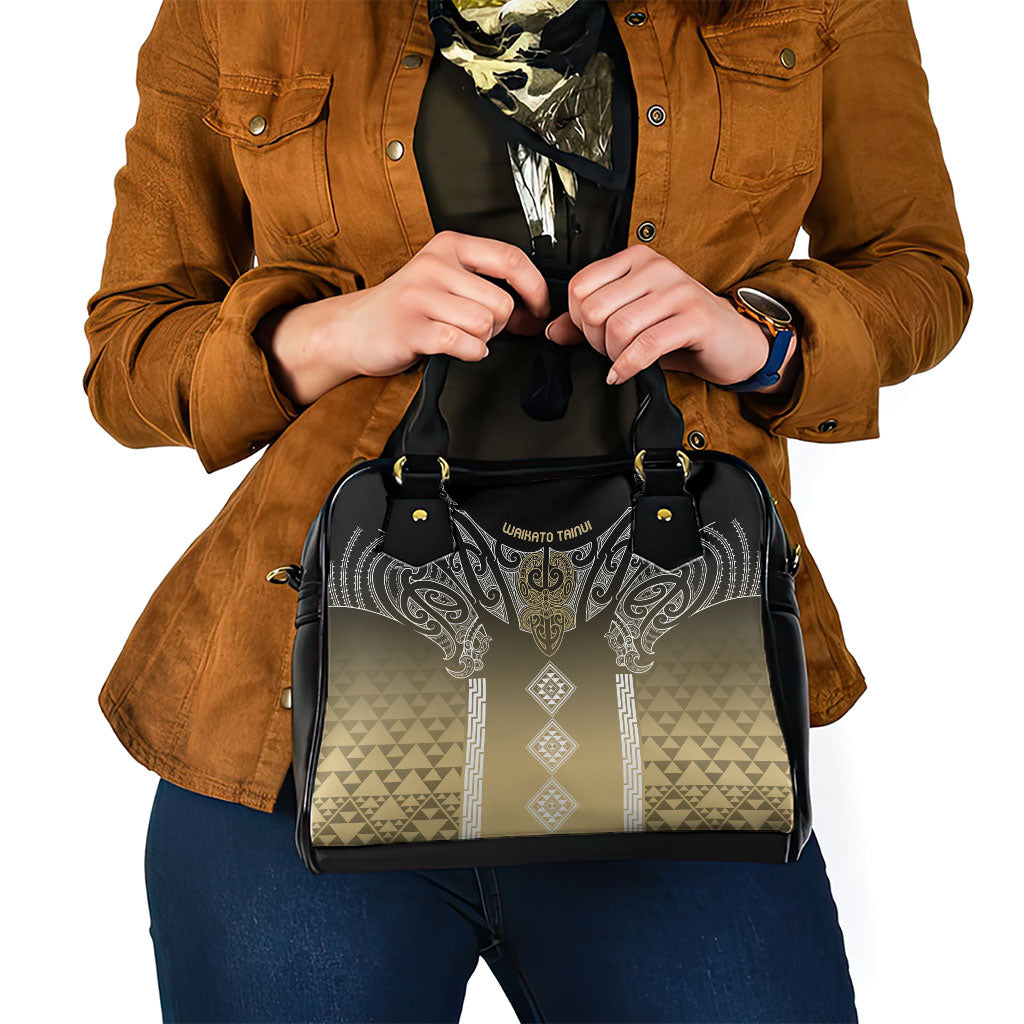 Aotearoa Maori Iwi Heritage Shoulder Handbag Waikato Tainui Parauri LT7 - Polynesian Pride
