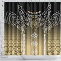 Aotearoa Maori Iwi Heritage Shower Curtain Waikato Tainui Parauri LT7 - Polynesian Pride