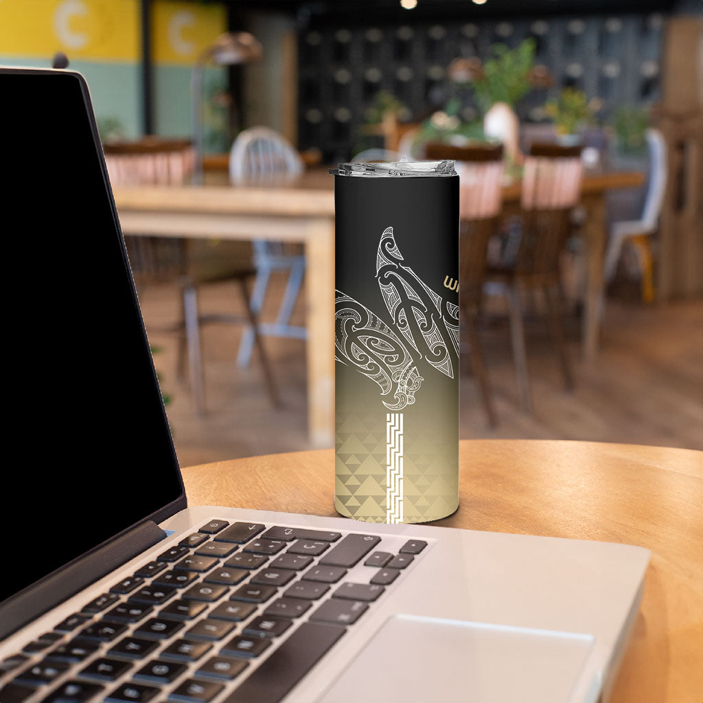 Aotearoa Maori Iwi Heritage Skinny Tumbler Waikato Tainui Parauri LT7 - Polynesian Pride