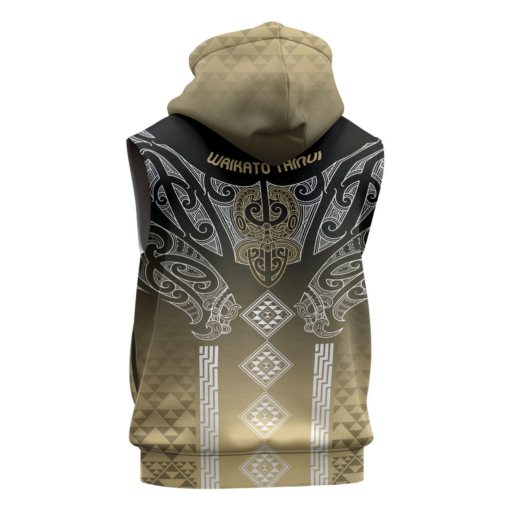 Aotearoa Maori Iwi Heritage Sleeveless Hoodie Waikato Tainui Parauri LT7 - Polynesian Pride
