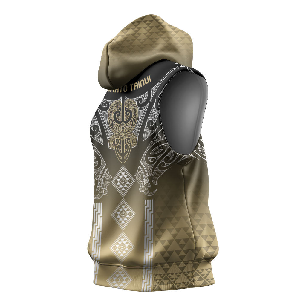 Aotearoa Maori Iwi Heritage Sleeveless Hoodie Waikato Tainui Parauri LT7 - Polynesian Pride