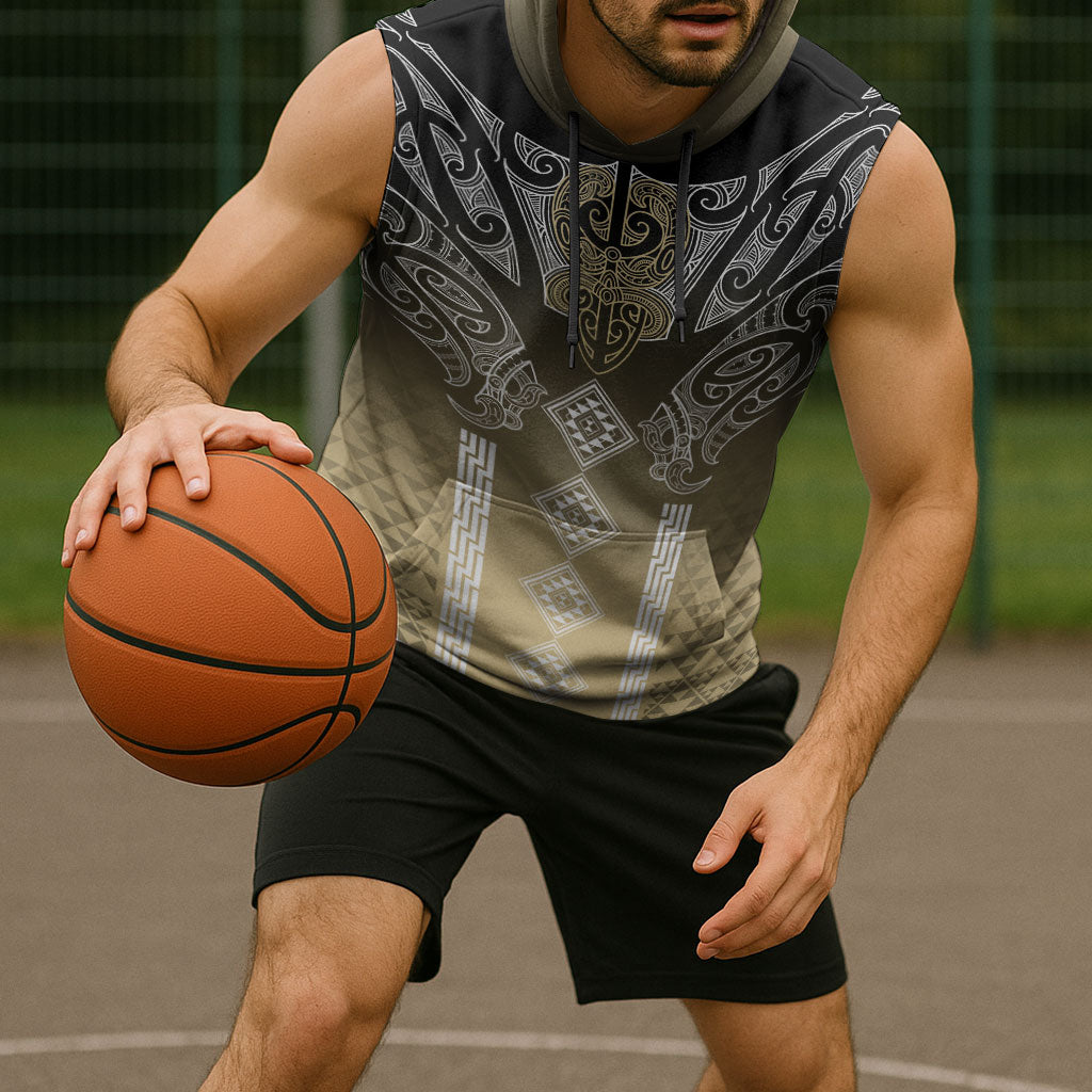 Aotearoa Maori Iwi Heritage Sleeveless Hoodie Waikato Tainui Parauri LT7 - Polynesian Pride