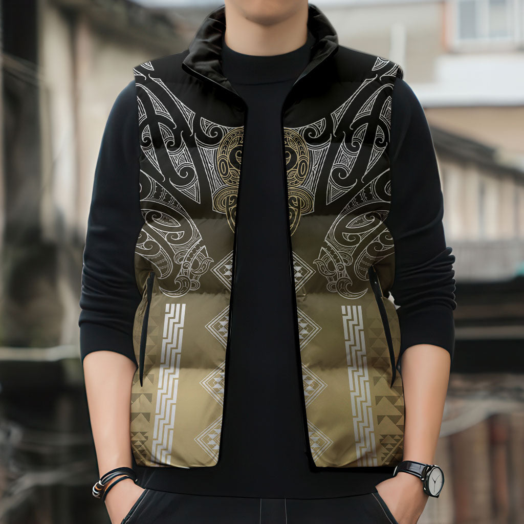Aotearoa Maori Iwi Heritage Sleeveless Puffer Jacket Waikato Tainui Parauri LT7 - Polynesian Pride
