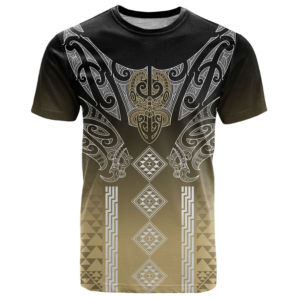 Aotearoa Maori Iwi Heritage T Shirt Waikato Tainui Parauri LT7 Earth Gold - Polynesian Pride