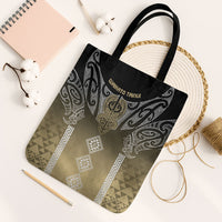Aotearoa Maori Iwi Heritage Tote Bag Waikato Tainui Parauri LT7 Black Strap One Size Earth Gold - Polynesian Pride