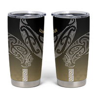 Aotearoa Maori Iwi Heritage Tumbler Cup Waikato Tainui Parauri LT7 Earth Gold - Polynesian Pride