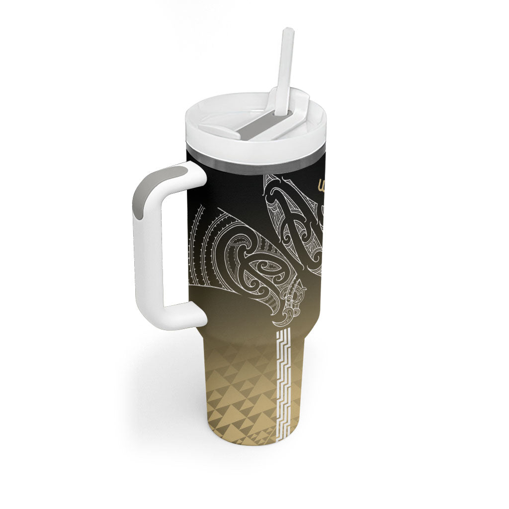 Aotearoa Maori Iwi Heritage Tumbler With Handle Waikato Tainui Parauri LT7 - Polynesian Pride