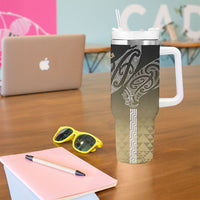 Aotearoa Maori Iwi Heritage Tumbler With Handle Waikato Tainui Parauri LT7 - Polynesian Pride
