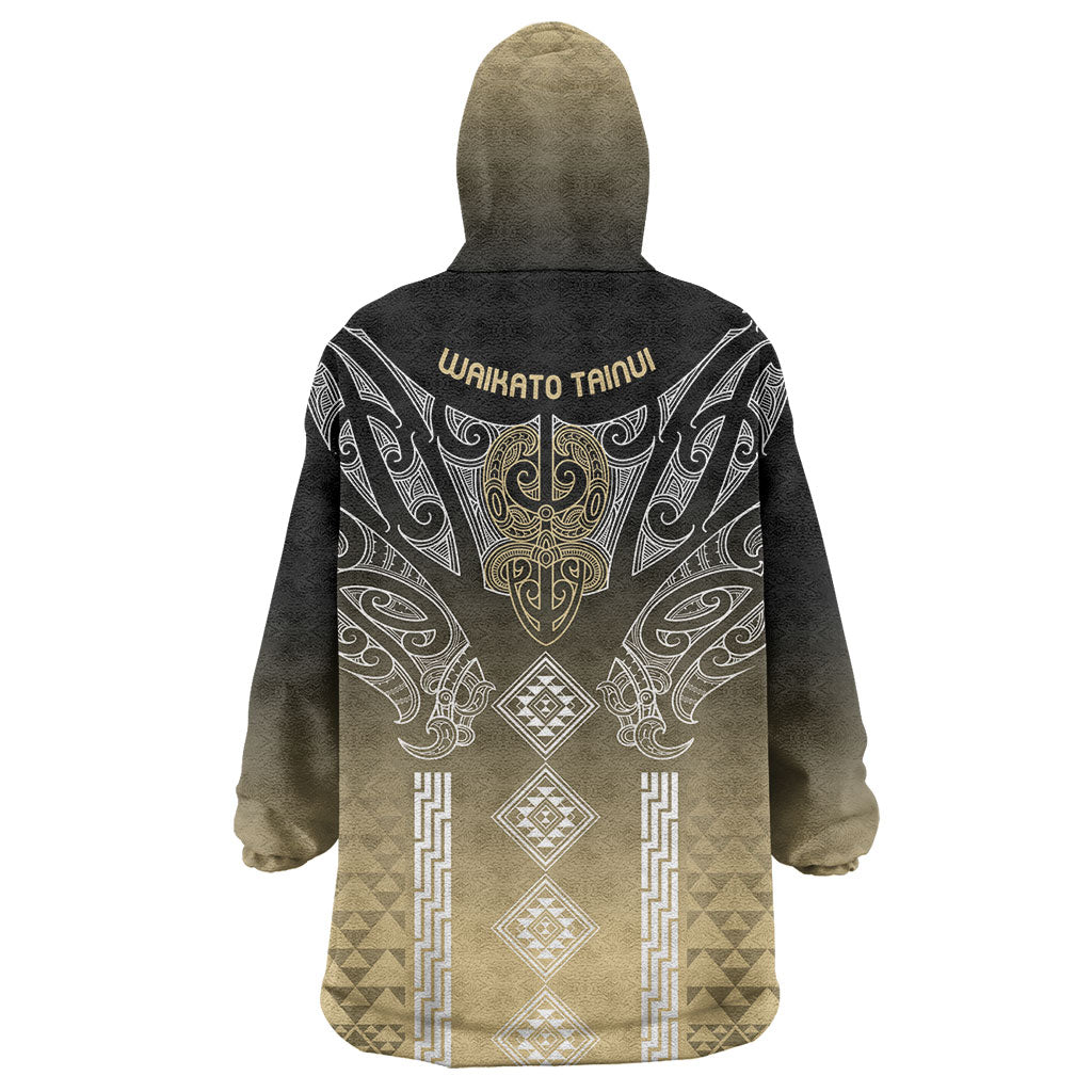 Aotearoa Maori Iwi Heritage Wearable Blanket Hoodie Waikato Tainui Parauri LT7 - Polynesian Pride