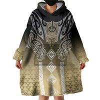 Aotearoa Maori Iwi Heritage Wearable Blanket Hoodie Waikato Tainui Parauri LT7 - Polynesian Pride