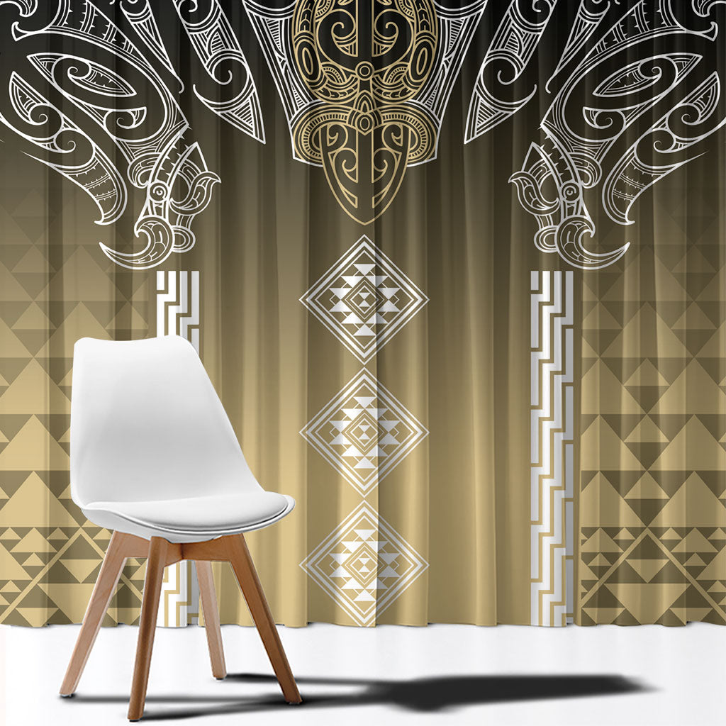 Aotearoa Maori Iwi Heritage Window Curtain Waikato Tainui Parauri LT7 - Polynesian Pride