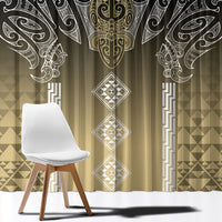 Aotearoa Maori Iwi Heritage Window Curtain Waikato Tainui Parauri LT7 - Polynesian Pride