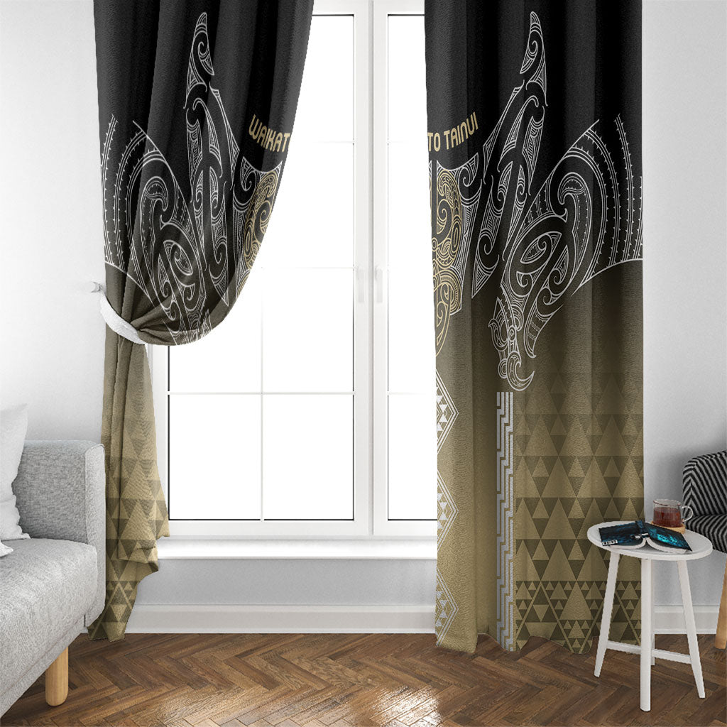 Aotearoa Maori Iwi Heritage Window Curtain Waikato Tainui Parauri LT7 - Polynesian Pride