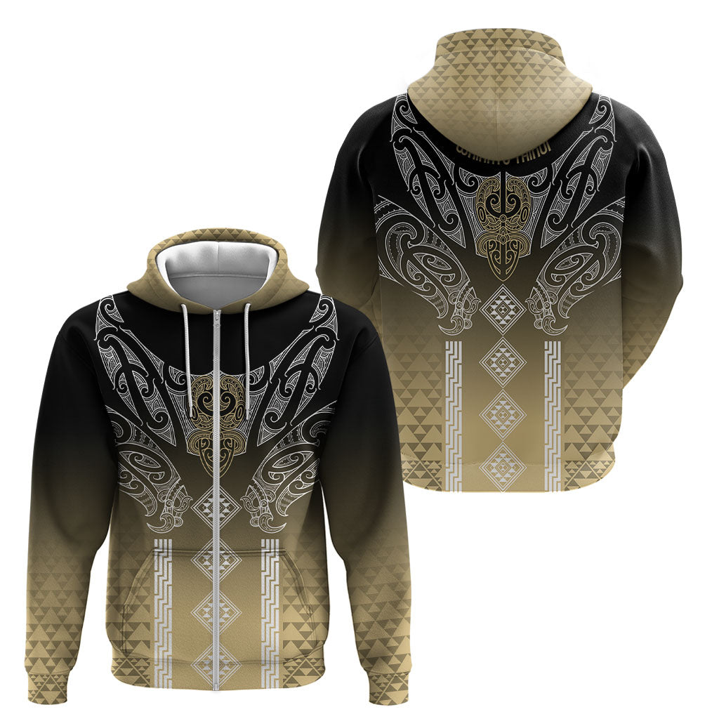 Aotearoa Maori Iwi Heritage Zip Hoodie Waikato Tainui Parauri LT7 - Polynesian Pride