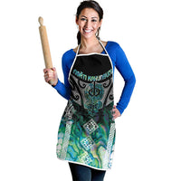 Aotearoa Maori Iwi Heritage Apron Ngati Kahungunu Paua Shell Turquoise LT7 - Polynesian Pride