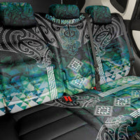Aotearoa Maori Iwi Heritage Back Car Seat Cover Ngati Kahungunu Paua Shell Turquoise LT7 - Polynesian Pride