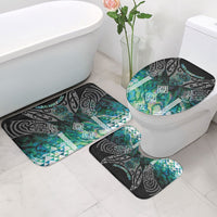 Aotearoa Maori Iwi Heritage Bathroom Set Ngati Kahungunu Paua Shell Turquoise LT7 - Polynesian Pride