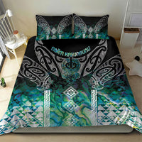 Aotearoa Maori Iwi Heritage Bedding Set Ngati Kahungunu Paua Shell Turquoise LT7 - Polynesian Pride