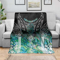 Aotearoa Maori Iwi Heritage Blanket Ngati Kahungunu Paua Shell Turquoise LT7 - Polynesian Pride