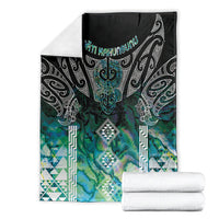 Aotearoa Maori Iwi Heritage Blanket Ngati Kahungunu Paua Shell Turquoise LT7 - Polynesian Pride