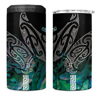 Aotearoa Maori Iwi Heritage 4 in 1 Can Cooler Tumbler Ngati Kahungunu Paua Shell Turquoise LT7 One Size: 16 oz Green Blue - Polynesian Pride