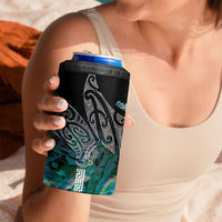 Aotearoa Maori Iwi Heritage 4 in 1 Can Cooler Tumbler Ngati Kahungunu Paua Shell Turquoise LT7 - Polynesian Pride
