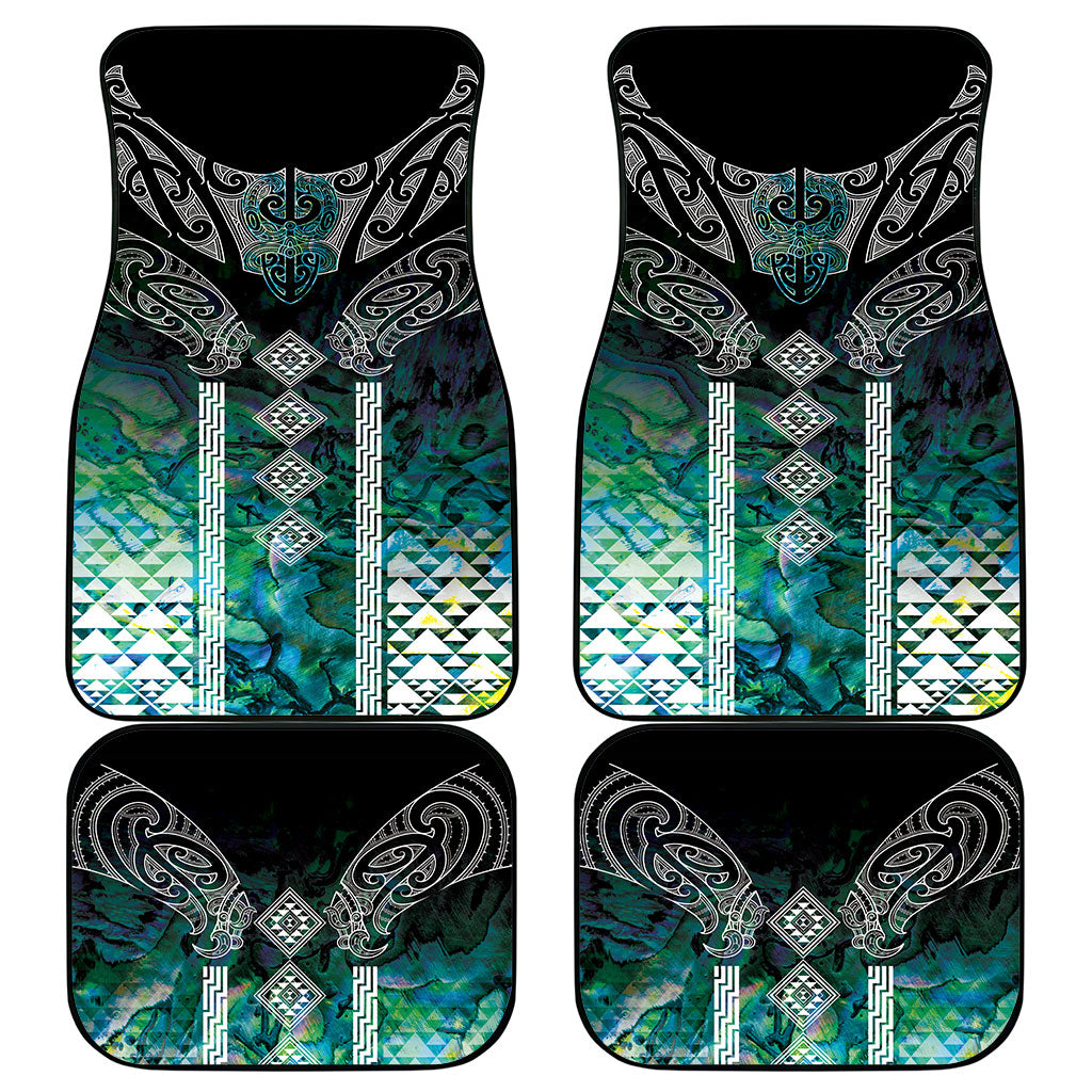 Aotearoa Maori Iwi Heritage Car Mats Ngati Kahungunu Paua Shell Turquoise LT7 - Polynesian Pride