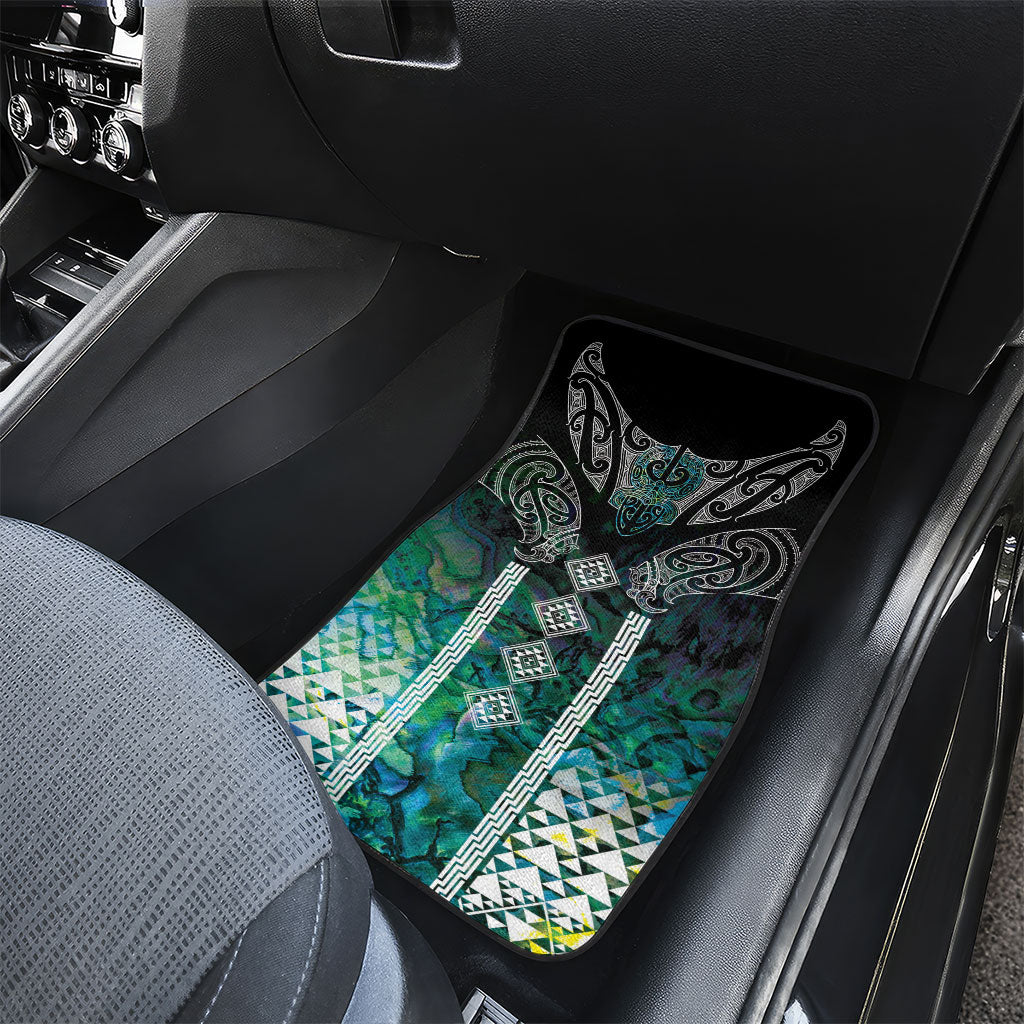 Aotearoa Maori Iwi Heritage Car Mats Ngati Kahungunu Paua Shell Turquoise LT7 - Polynesian Pride