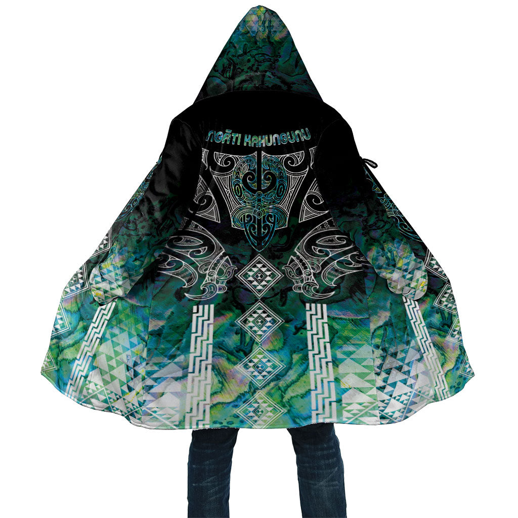 Aotearoa Maori Iwi Heritage Cloak Ngati Kahungunu Paua Shell Turquoise LT7 Unisex Green Blue - Polynesian Pride