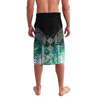 Aotearoa Maori Iwi Heritage Lavalava Ngati Kahungunu Paua Shell Turquoise LT7 - Polynesian Pride