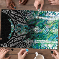 Aotearoa Maori Iwi Heritage Puzzle Ngati Kahungunu Paua Shell Turquoise LT7 - Polynesian Pride