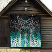 Aotearoa Maori Iwi Heritage Quilt Ngati Kahungunu Paua Shell Turquoise LT7 - Polynesian Pride