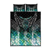 Aotearoa Maori Iwi Heritage Quilt Bed Set Ngati Kahungunu Paua Shell Turquoise LT7 - Polynesian Pride