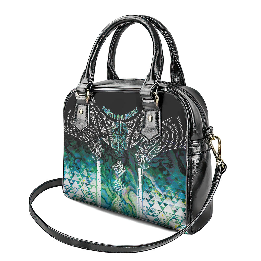 Aotearoa Maori Iwi Heritage Shoulder Handbag Ngati Kahungunu Paua Shell Turquoise LT7 - Polynesian Pride