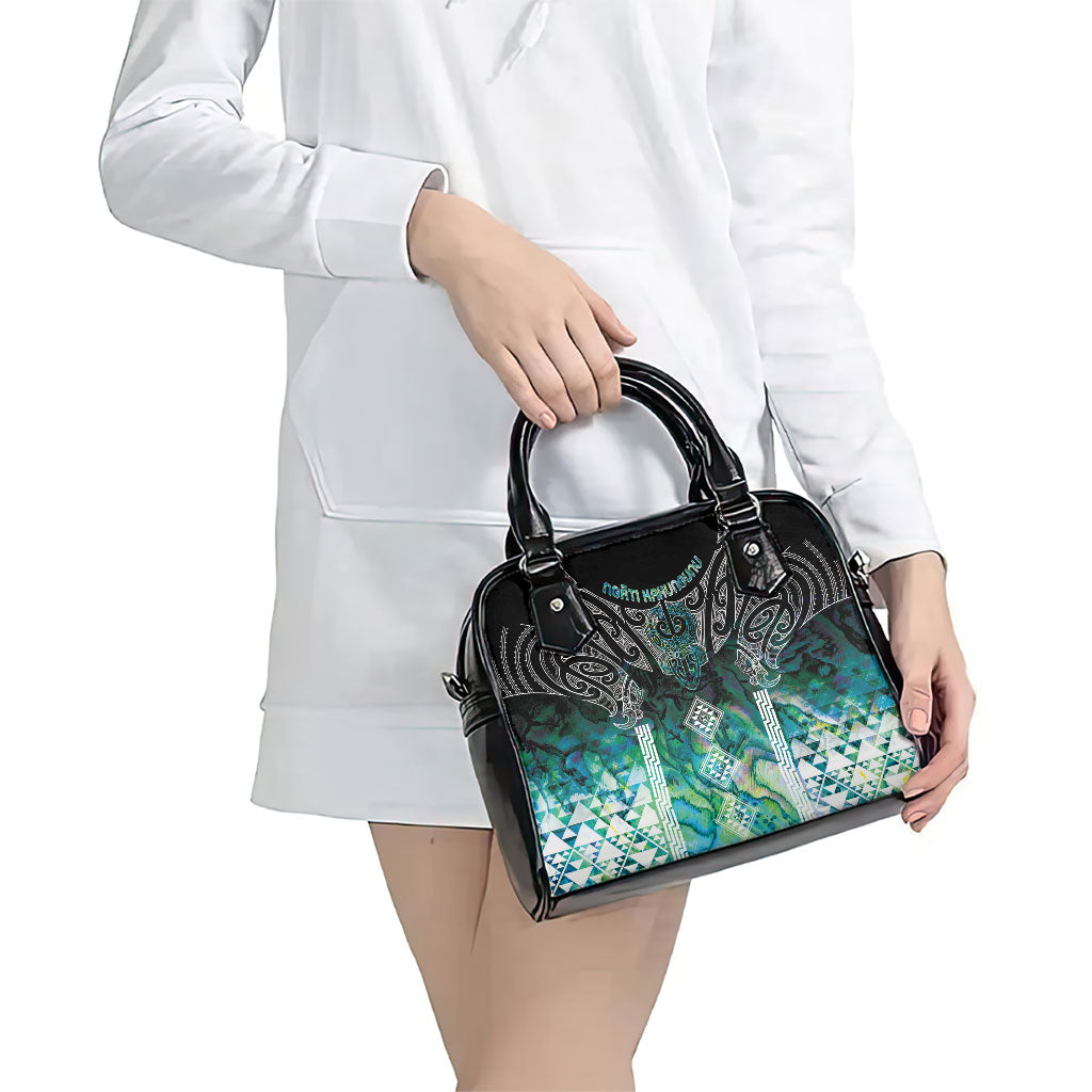 Aotearoa Maori Iwi Heritage Shoulder Handbag Ngati Kahungunu Paua Shell Turquoise LT7 - Polynesian Pride
