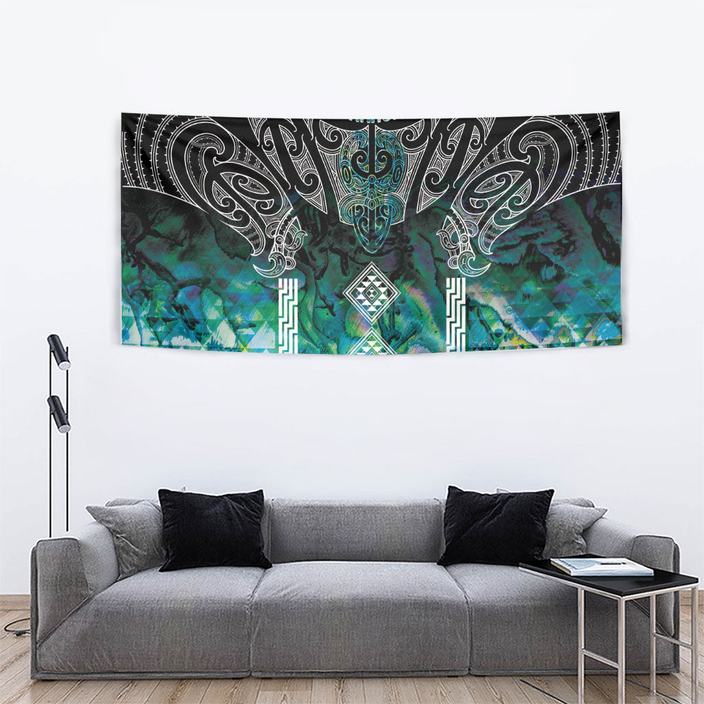 Aotearoa Maori Iwi Heritage Tapestry Ngati Kahungunu Paua Shell Turquoise LT7 - Polynesian Pride