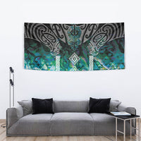 Aotearoa Maori Iwi Heritage Tapestry Ngati Kahungunu Paua Shell Turquoise LT7 - Polynesian Pride