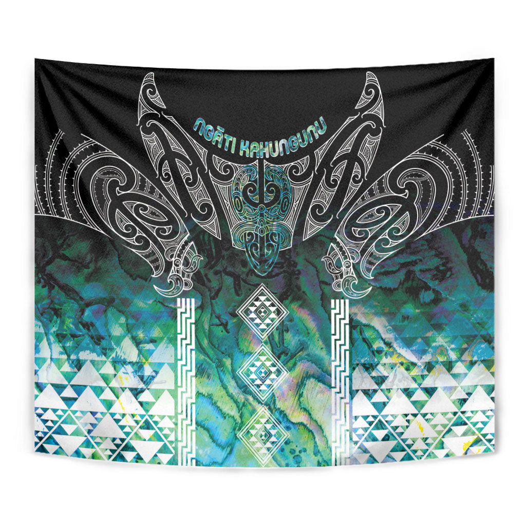 Aotearoa Maori Iwi Heritage Tapestry Ngati Kahungunu Paua Shell Turquoise LT7 - Polynesian Pride