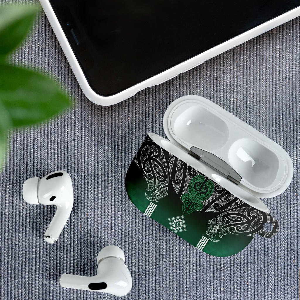 Aotearoa Maori Iwi Heritage AirPods Case Ngai Tahu Pounamu Green LT7 - Polynesian Pride