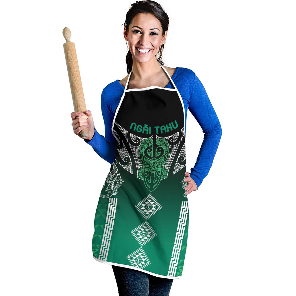 Aotearoa Maori Iwi Heritage Apron Ngai Tahu Pounamu Green LT7 - Polynesian Pride