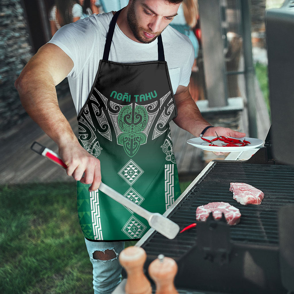 Aotearoa Maori Iwi Heritage Apron Ngai Tahu Pounamu Green LT7 - Polynesian Pride