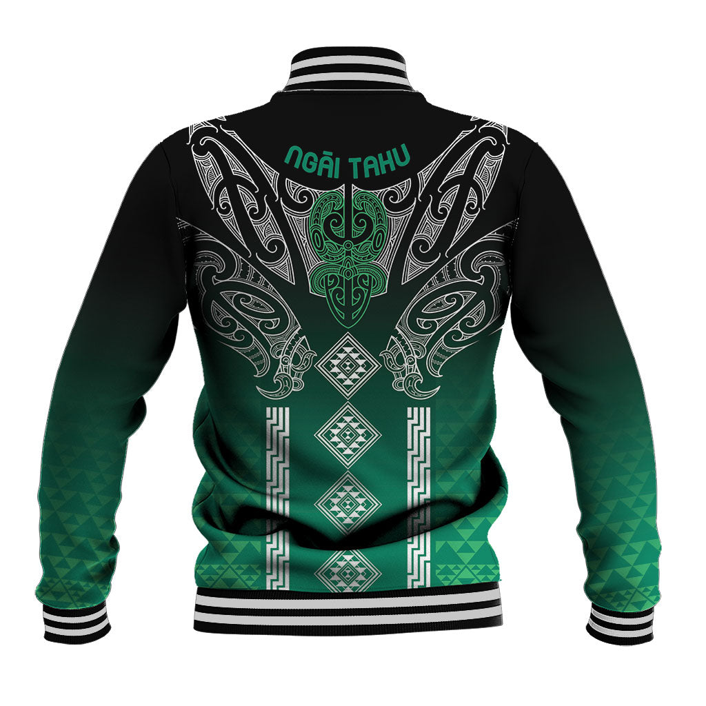 Aotearoa Maori Iwi Heritage Baseball Jacket Ngai Tahu Pounamu Green LT7 - Polynesian Pride