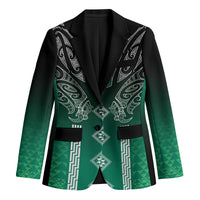 Aotearoa Maori Iwi Heritage Blazer Ngai Tahu Pounamu Green LT7 Unisex Jade Green - Polynesian Pride