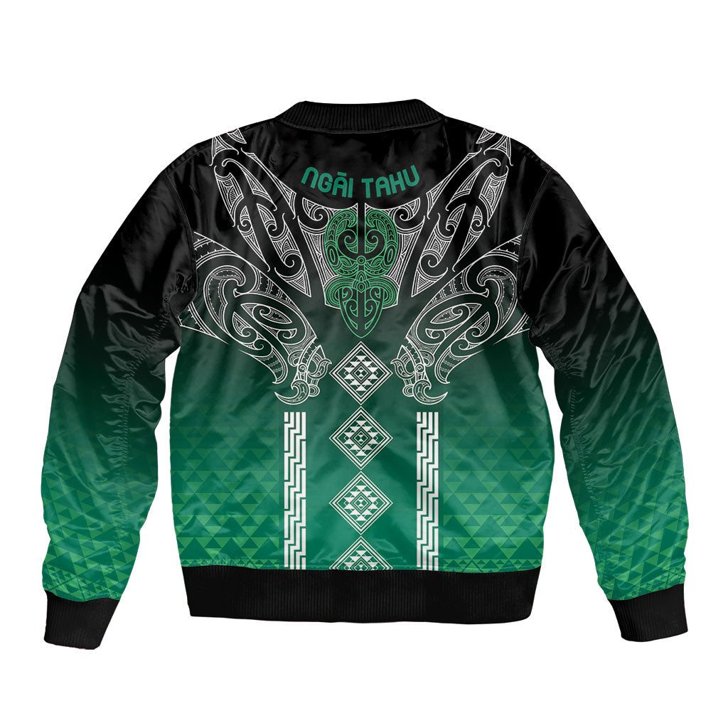 Aotearoa Maori Iwi Heritage Bomber Jacket Ngai Tahu Pounamu Green LT7 - Polynesian Pride