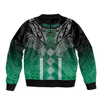 Aotearoa Maori Iwi Heritage Bomber Jacket Ngai Tahu Pounamu Green LT7 - Polynesian Pride
