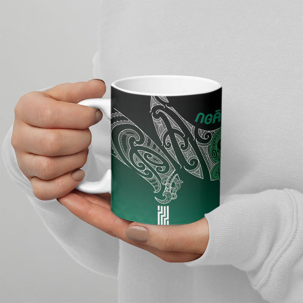 Aotearoa Maori Iwi Heritage Ceramic Mug Ngai Tahu Pounamu Green LT7 - Polynesian Pride