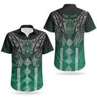Aotearoa Maori Iwi Heritage Couples Matching Puletasi and Hawaiian Shirt Ngai Tahu Pounamu Green LT7 - Polynesian Pride