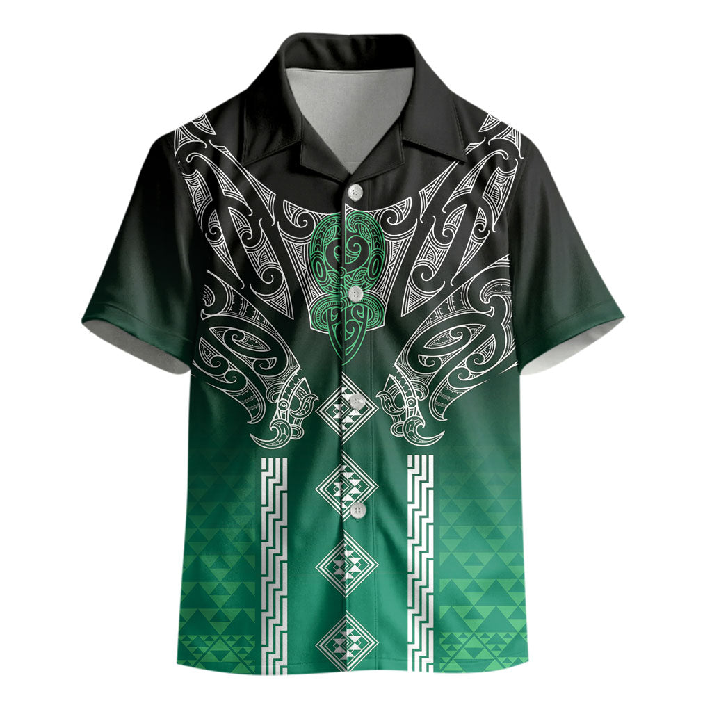 Aotearoa Maori Iwi Heritage Kid Hawaiian Shirt Ngai Tahu Pounamu Green LT7 - Polynesian Pride